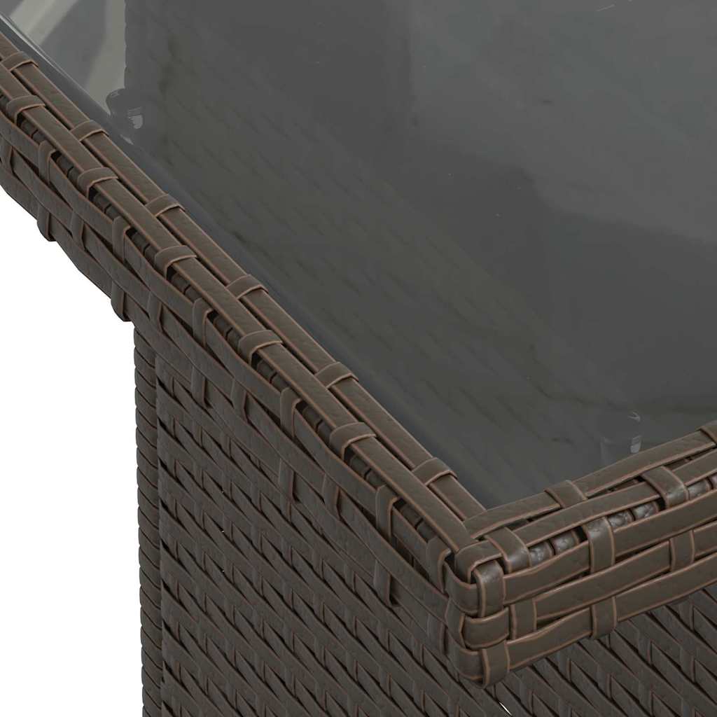 Garten-Sofa-Set 11 pcs Braun Poly Rattan